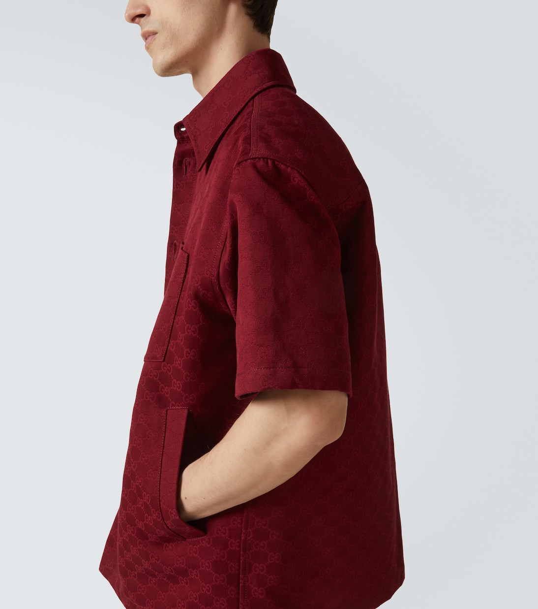 Camicia in jacquard GG di cotone | Gucci