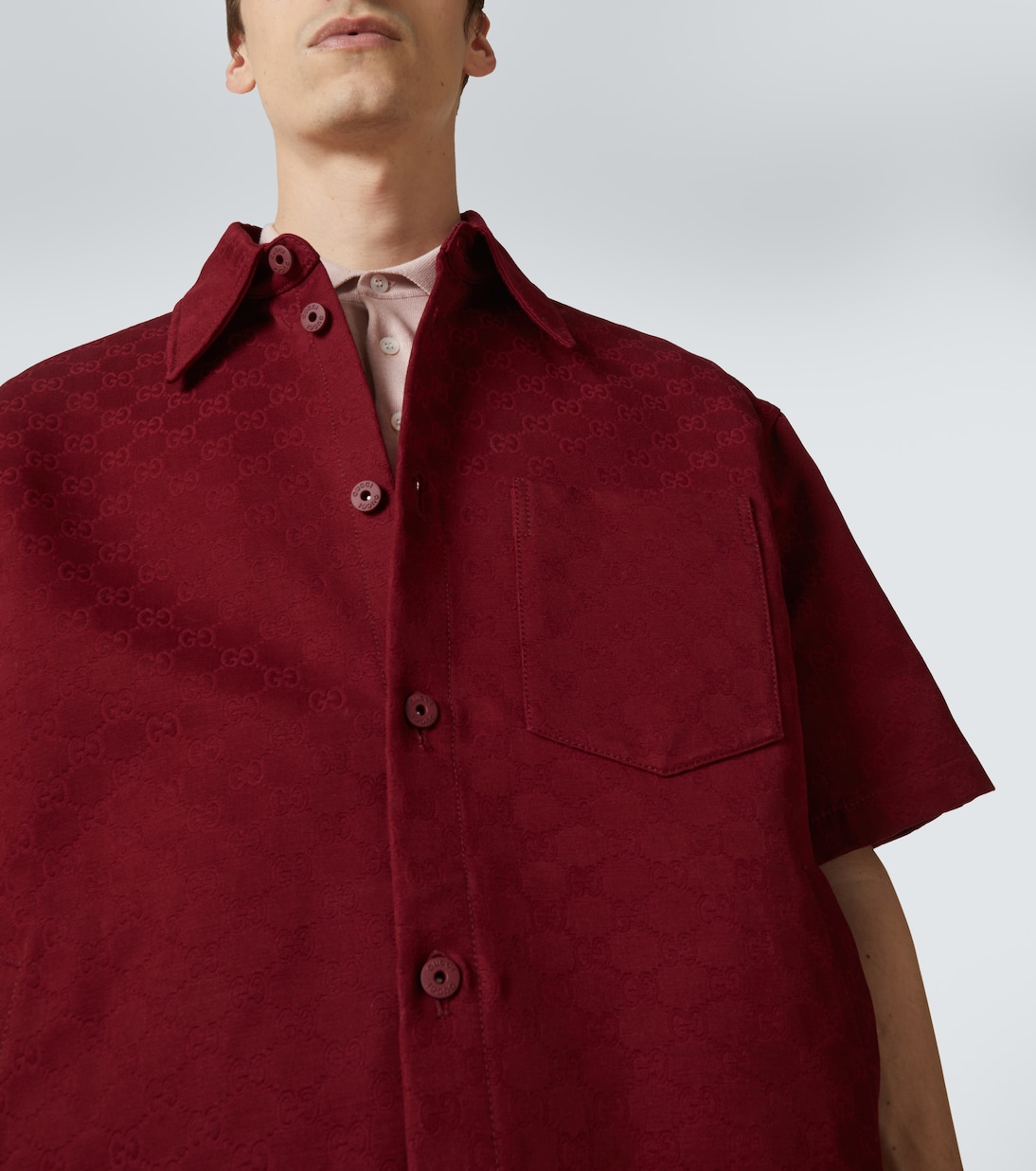 Camicia in jacquard GG di cotone | Gucci