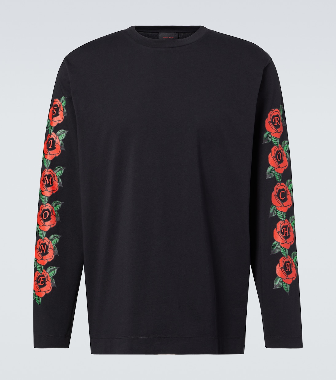 T-shirt en coton à fleurs et logo | Simone Rocha