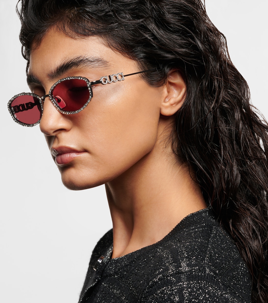 Gafas de sol ovaladas con cristales | Gucci