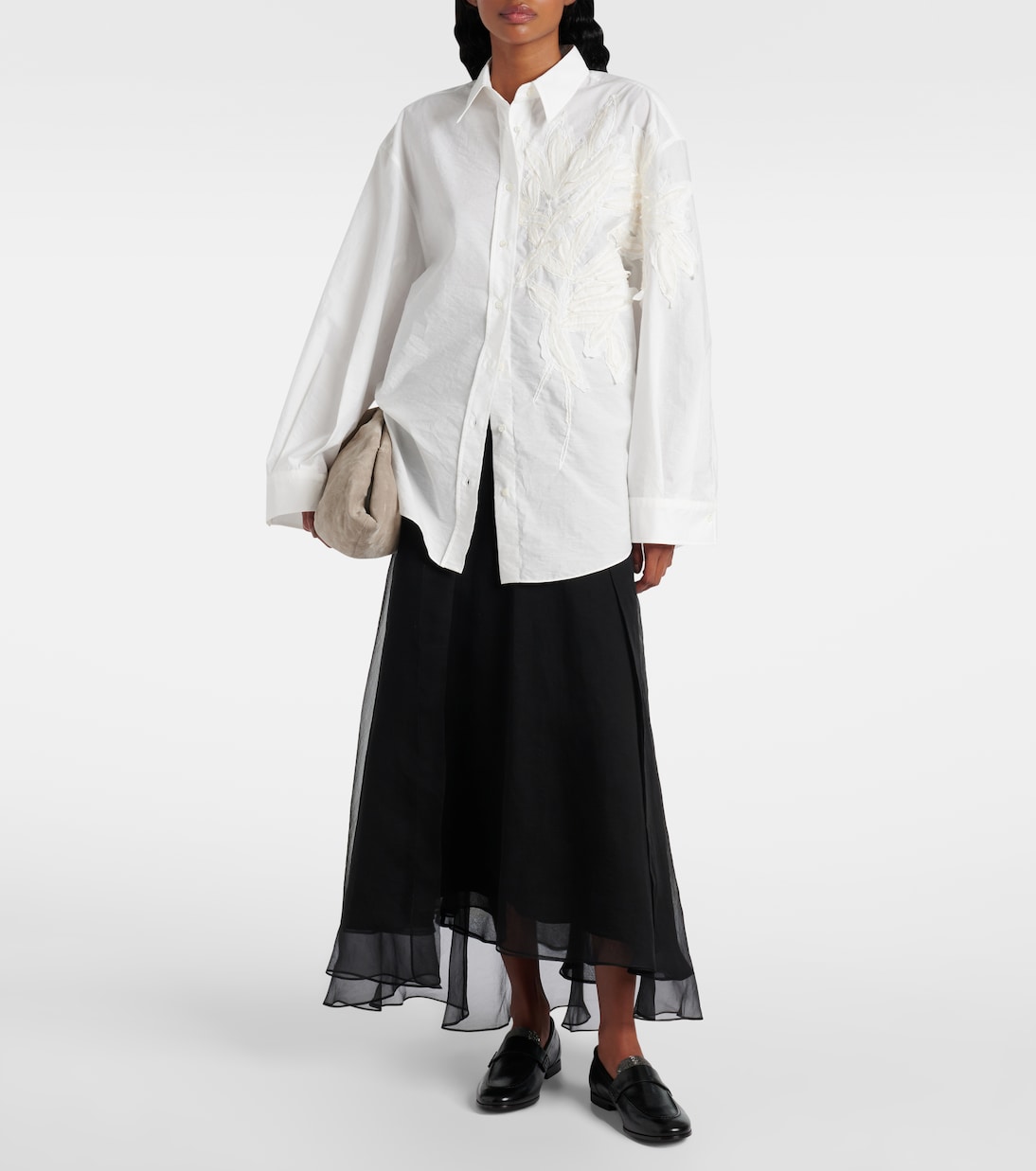 Camisa de popelín en mezcla de algodón | Brunello Cucinelli