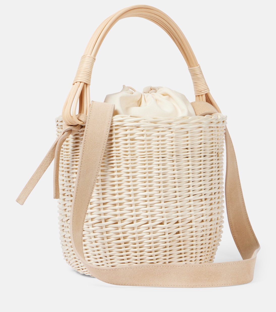 Iza rattan-trimmed wicker basket bag | Ruslan Baginskiy