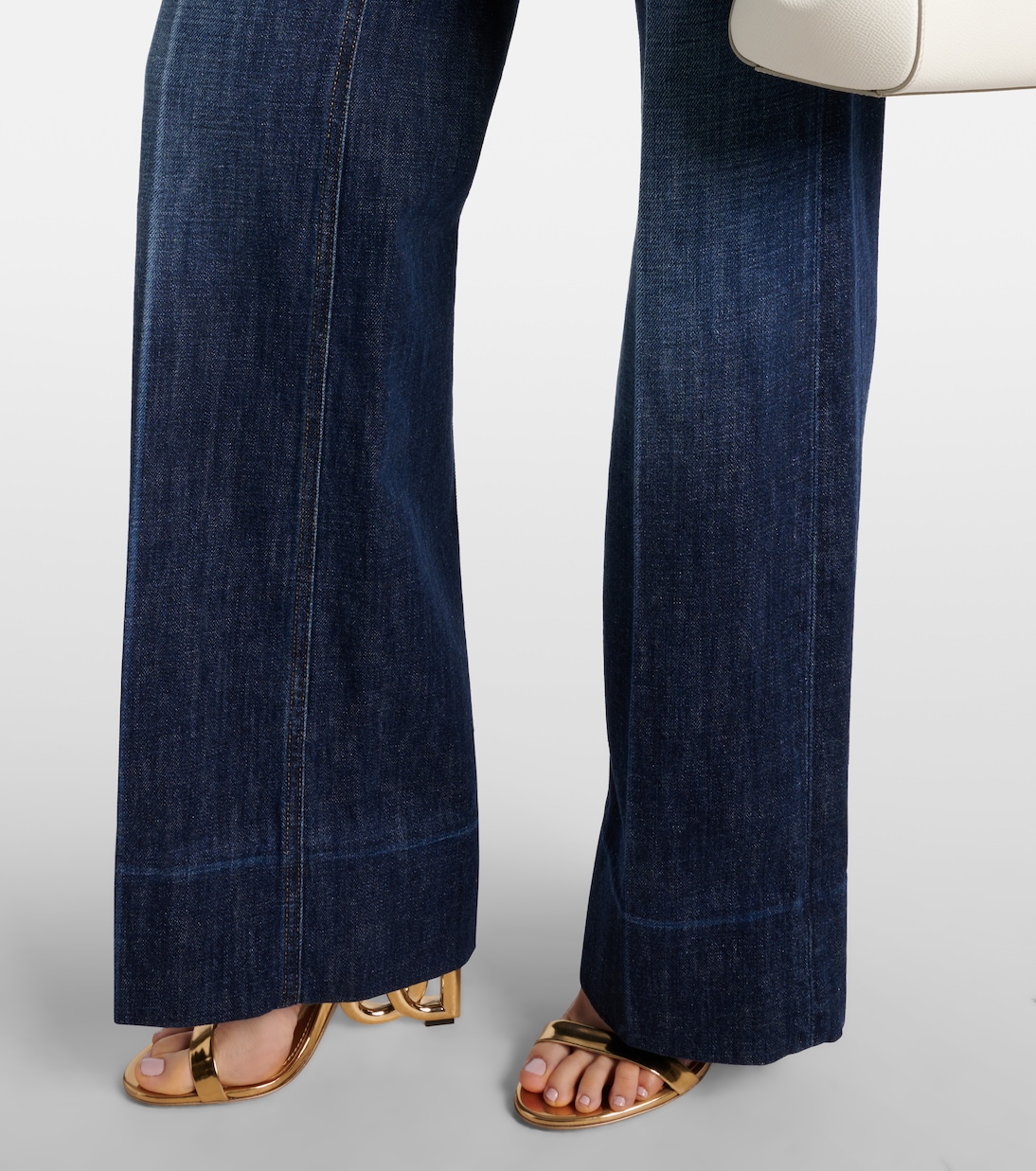 Jeans a gamba larga e vita alta | Dolce&Gabbana