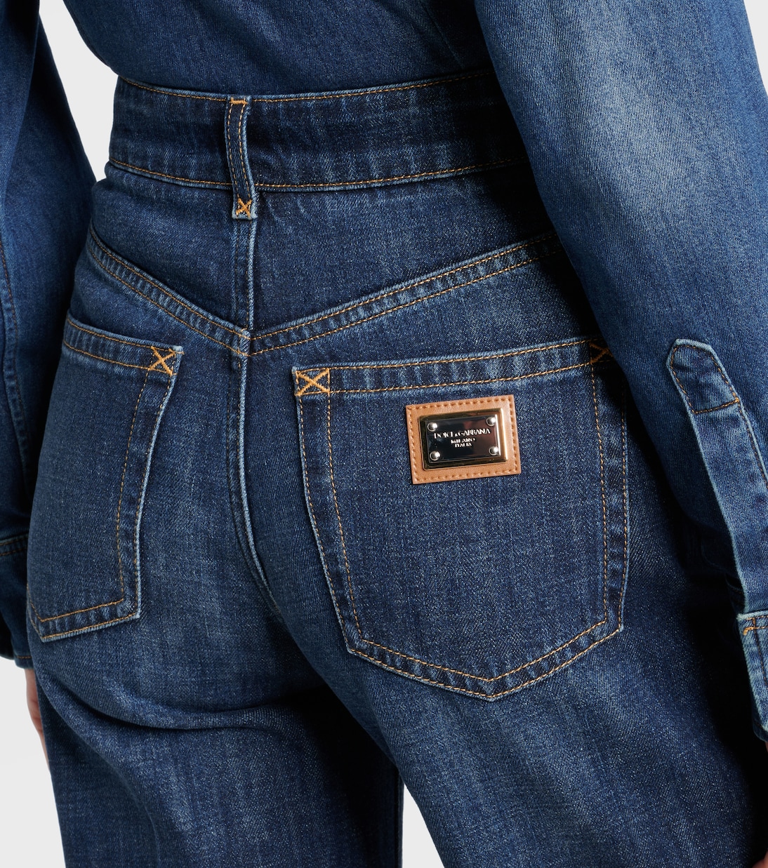 Jeans a gamba larga e vita alta | Dolce&Gabbana