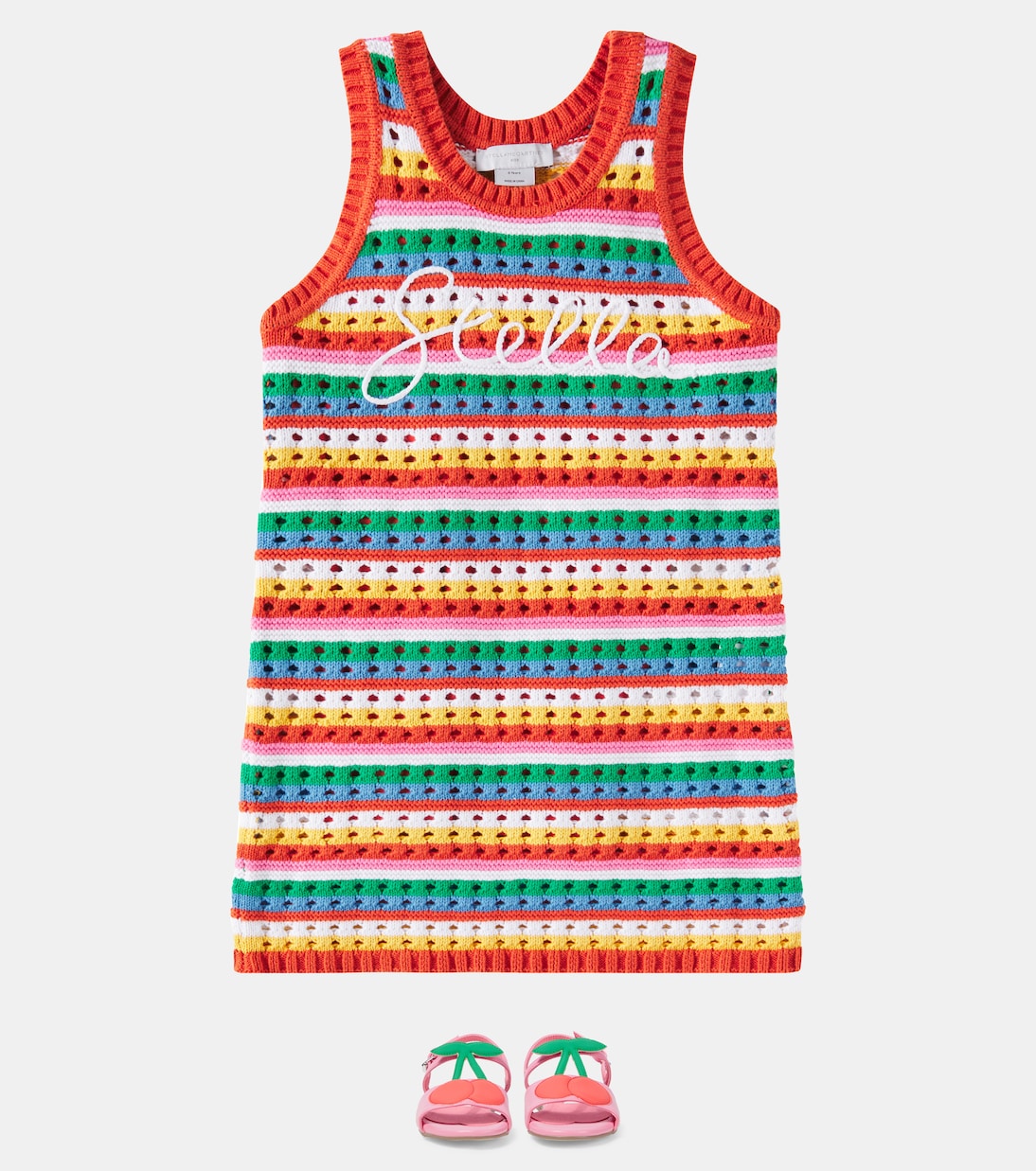 Besticktes Kleid aus Baumwolle | Stella McCartney Kids