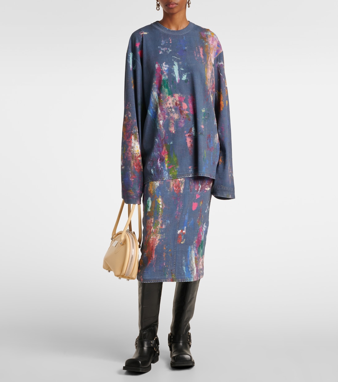 Edden printed cotton-blend T-shirt | Acne Studios