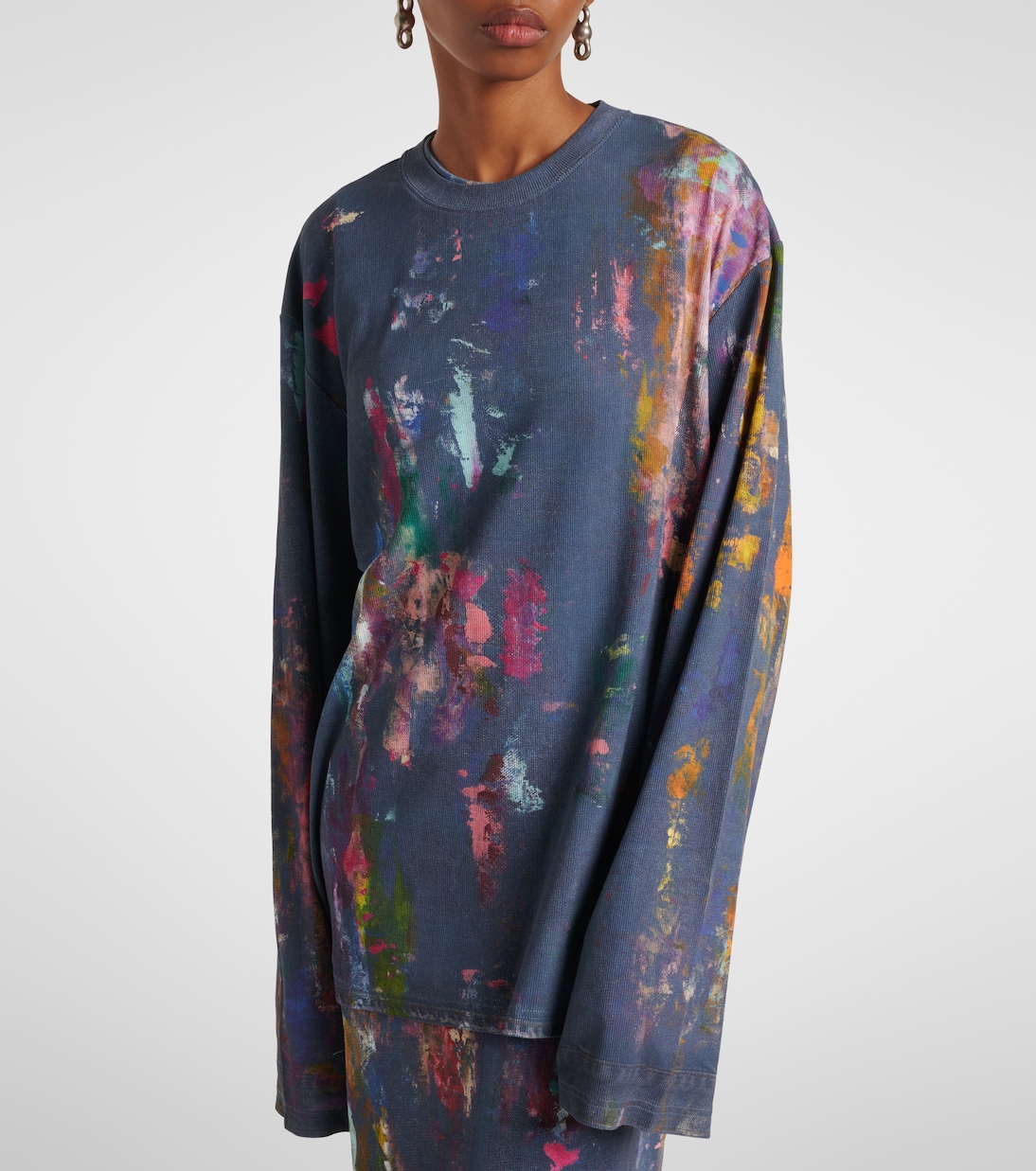 Edden printed cotton-blend T-shirt | Acne Studios