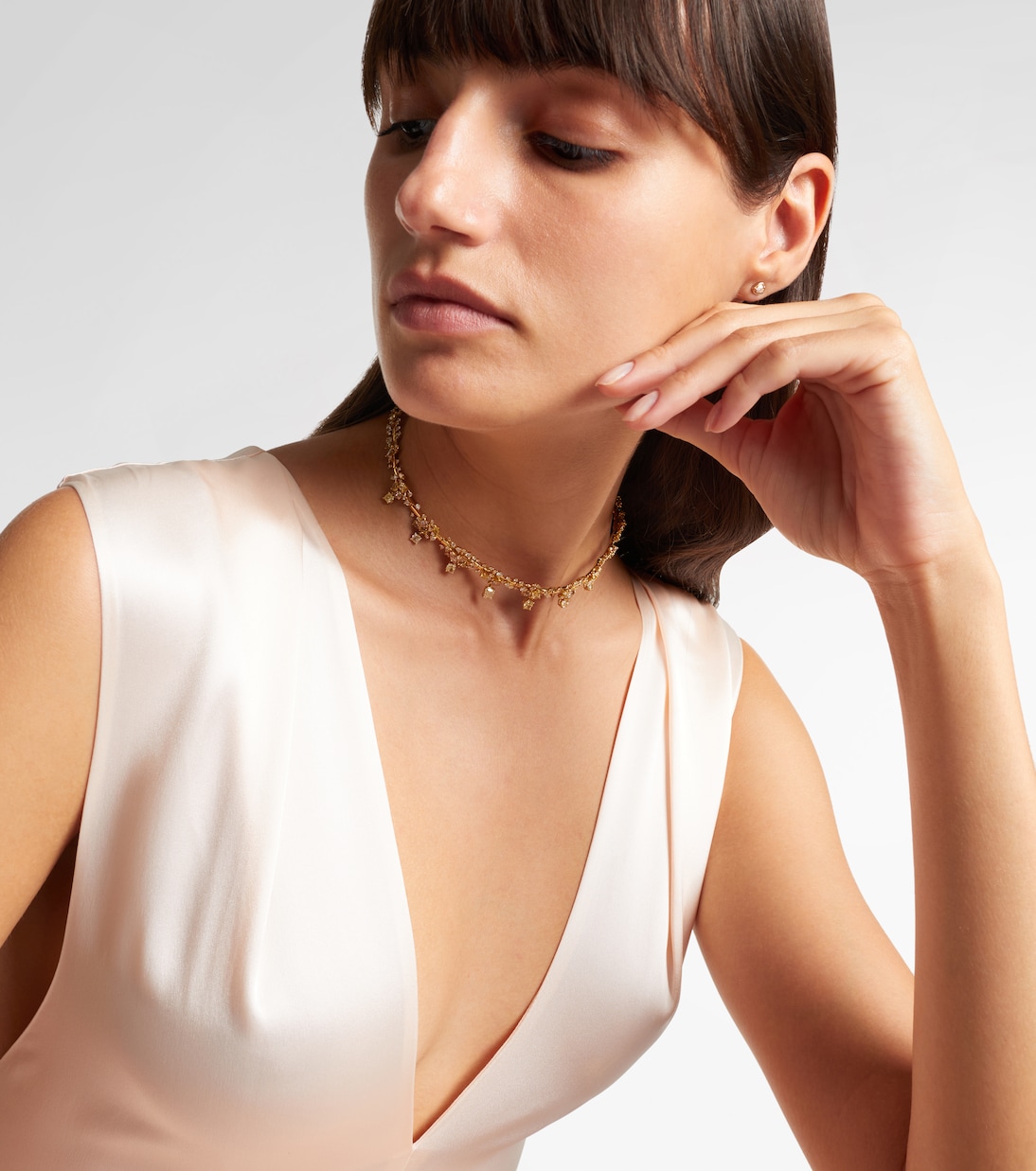 Choker in oro 18kt con diamanti | Ananya