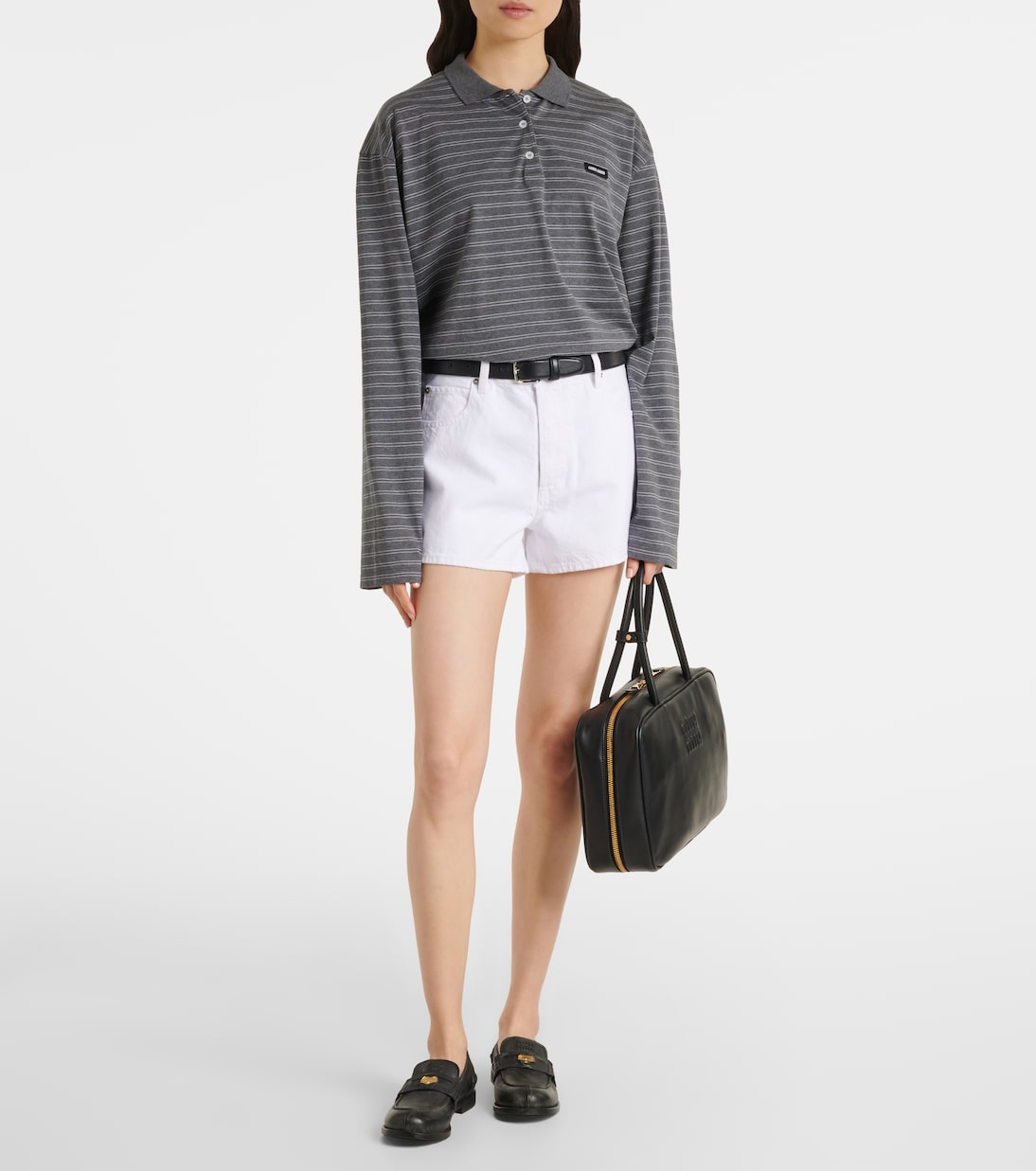 Shorts The Hang en denim de tiro medio | Frame