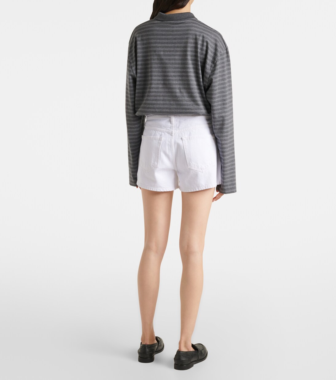 Shorts The Hang en denim de tiro medio | Frame