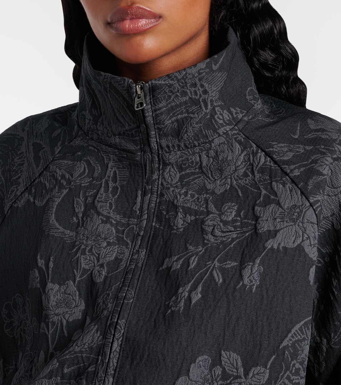Jaquard oversized cropped track jacket | Nike