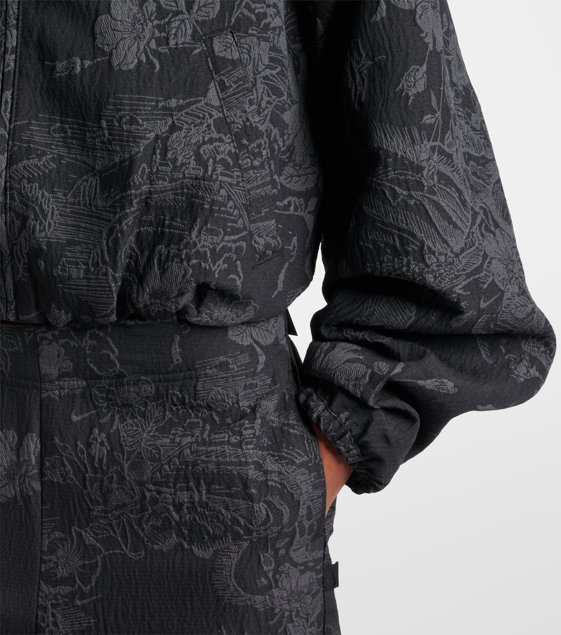 Jaquard oversized cropped track jacket | Nike