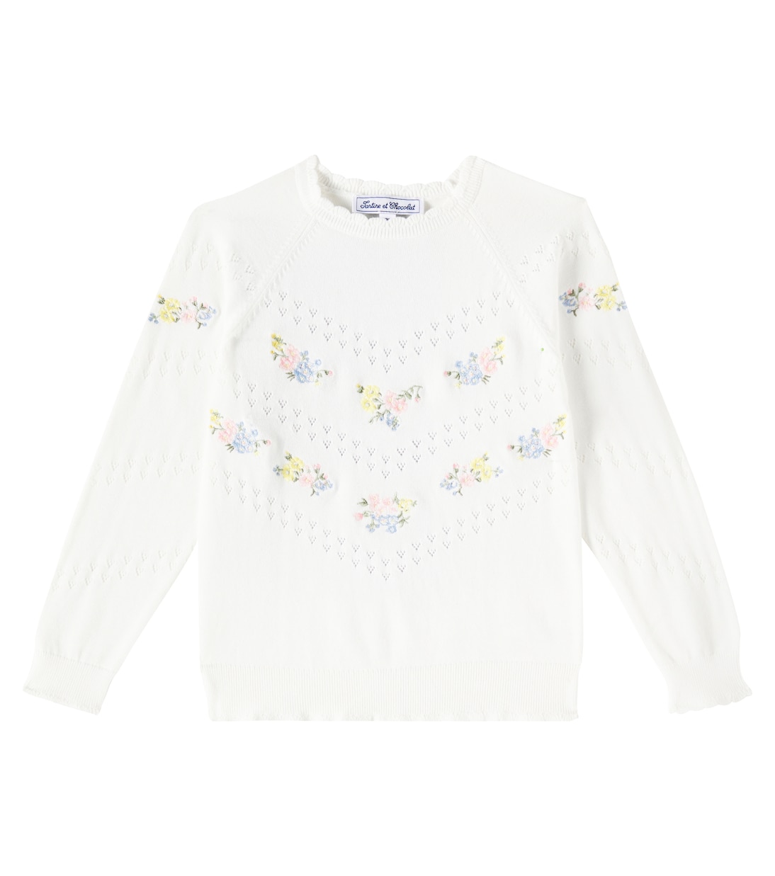 Pullover in cotone pointelle | Tartine et Chocolat