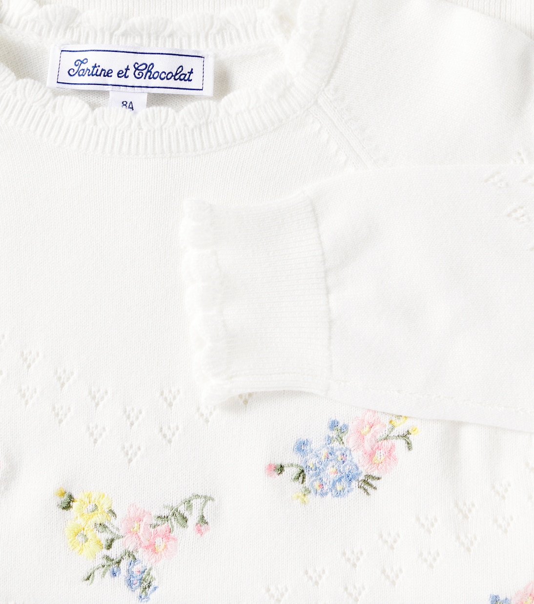 Pullover in cotone pointelle | Tartine et Chocolat