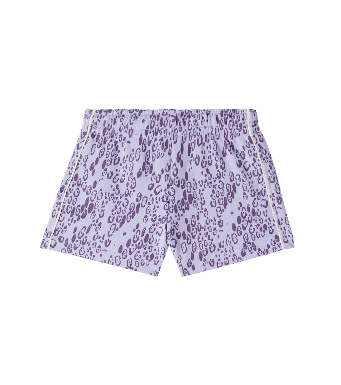 Leopard-print cotton jersey shorts | Mini Rodini