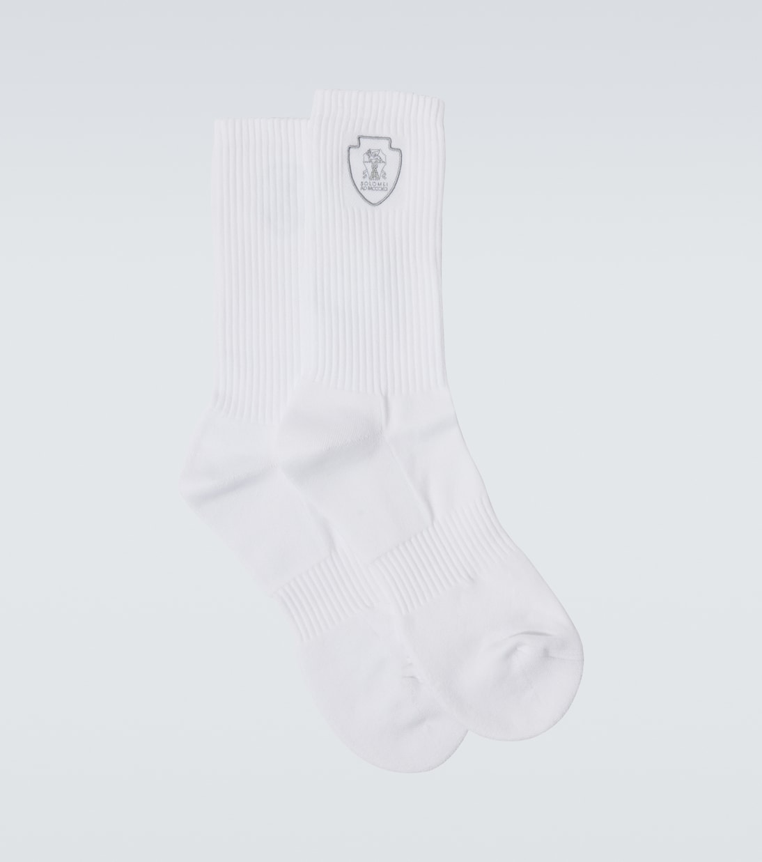 Embroidered cotton-blend socks | Brunello Cucinelli