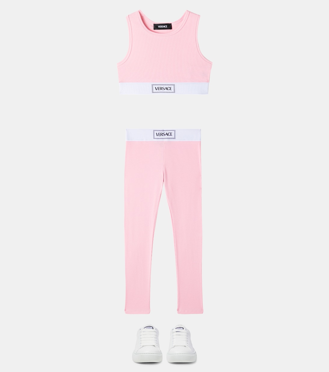 Set aus Cropped-Top und Leggings aus Jersey | Versace Kids