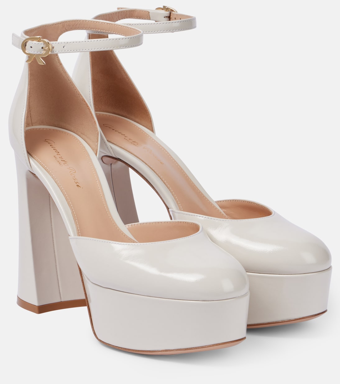 Hilary patent leather platform pumps | Gianvito Rossi