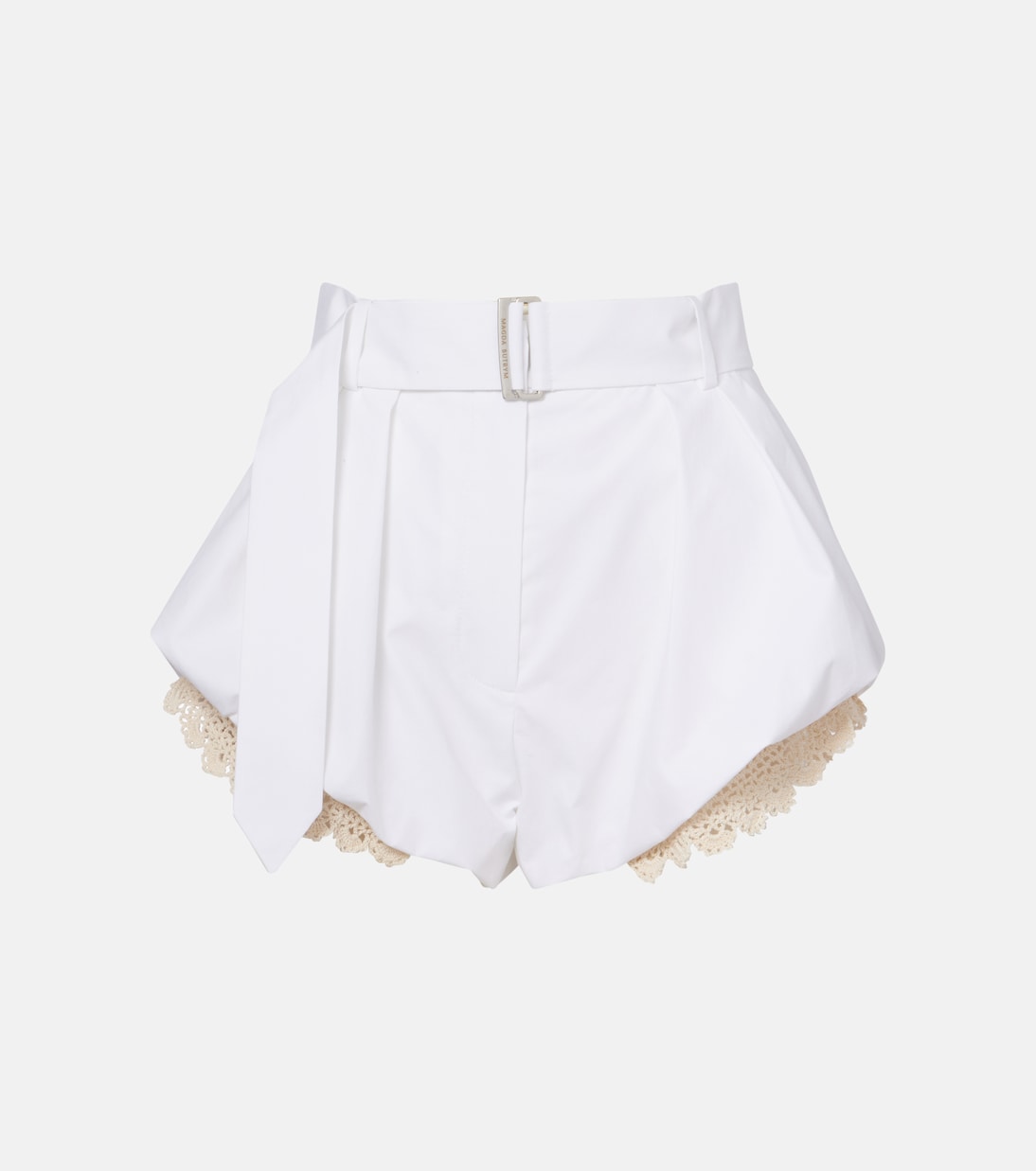 Shorts in misto cotone con lavorazione crochet | Magda Butrym