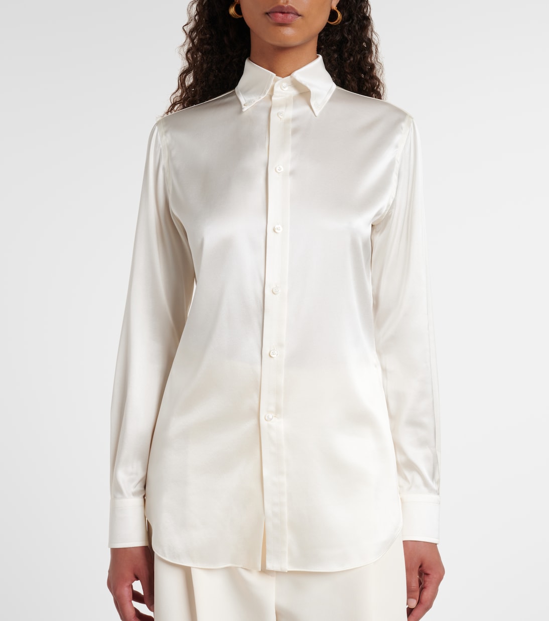 Cameron silk-blend charmeuse shirt | Ralph Lauren Collection