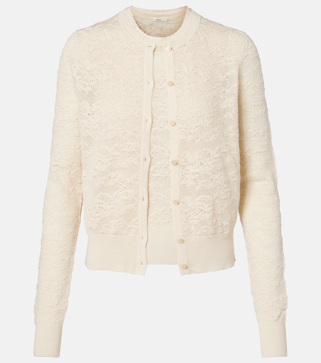 Ensemble top et cardigan en coton et soie | Chloé