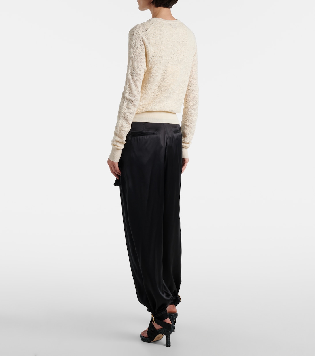 Ensemble top et cardigan en coton et soie | Chloé