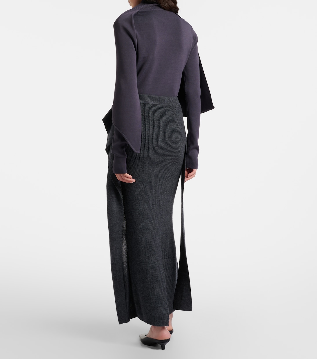Tier wool maxi skirt | Entire Studios