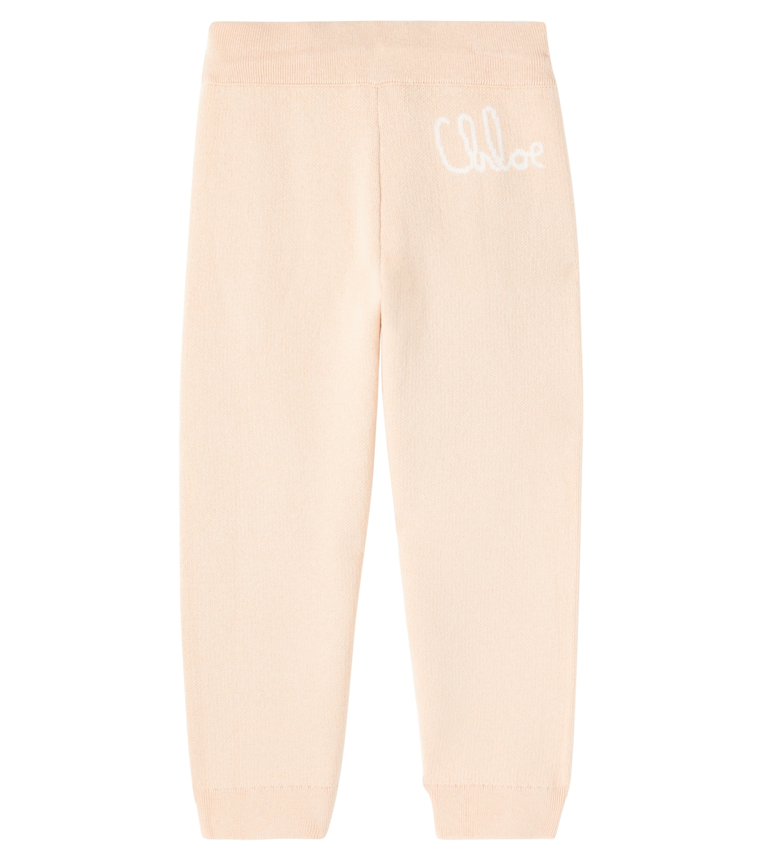 Logo cotton and wool sweatpants | Chloé Kids