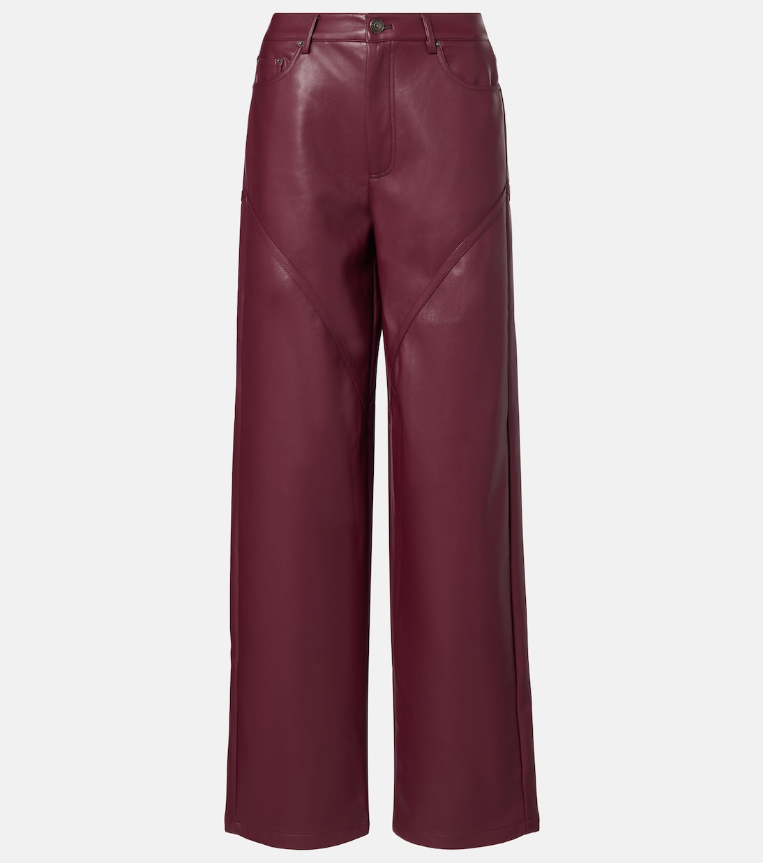 Mid-rise faux leather wide-leg pants | Rotate