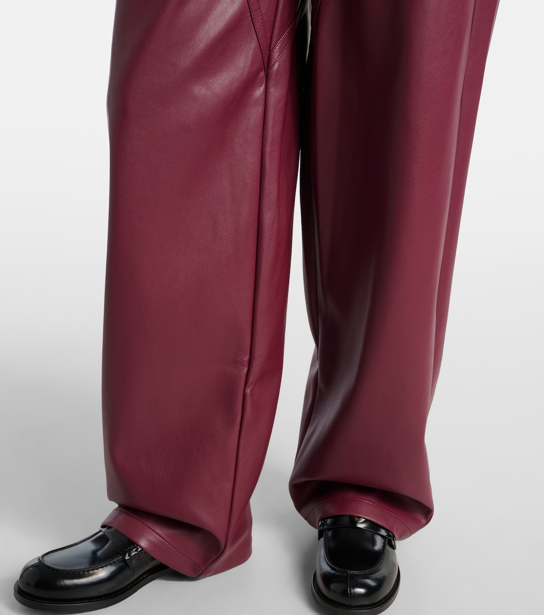 Mid-rise faux leather wide-leg pants | Rotate