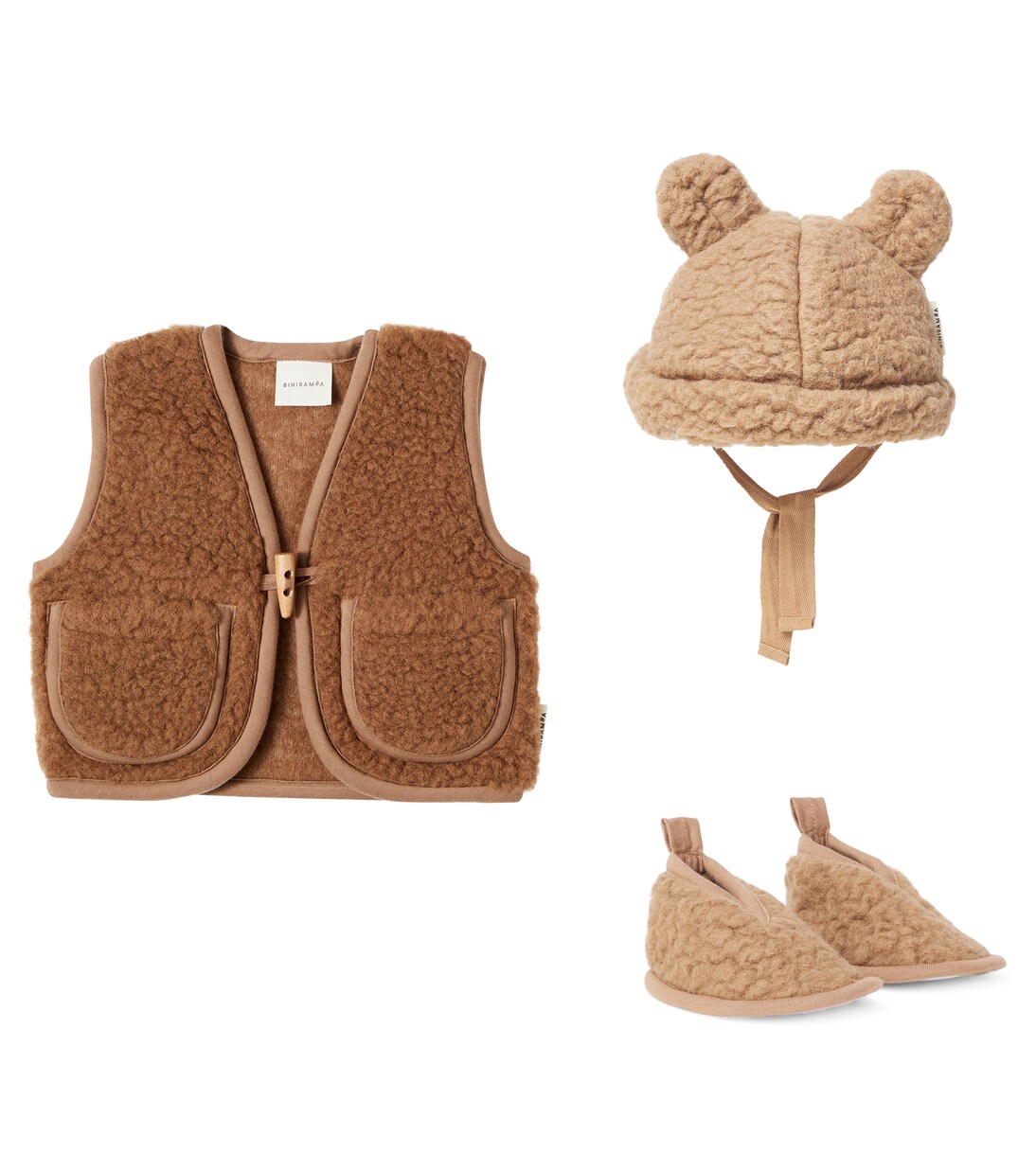 Baby Set aus Weste, Mütze und Schuhen | Binibamba