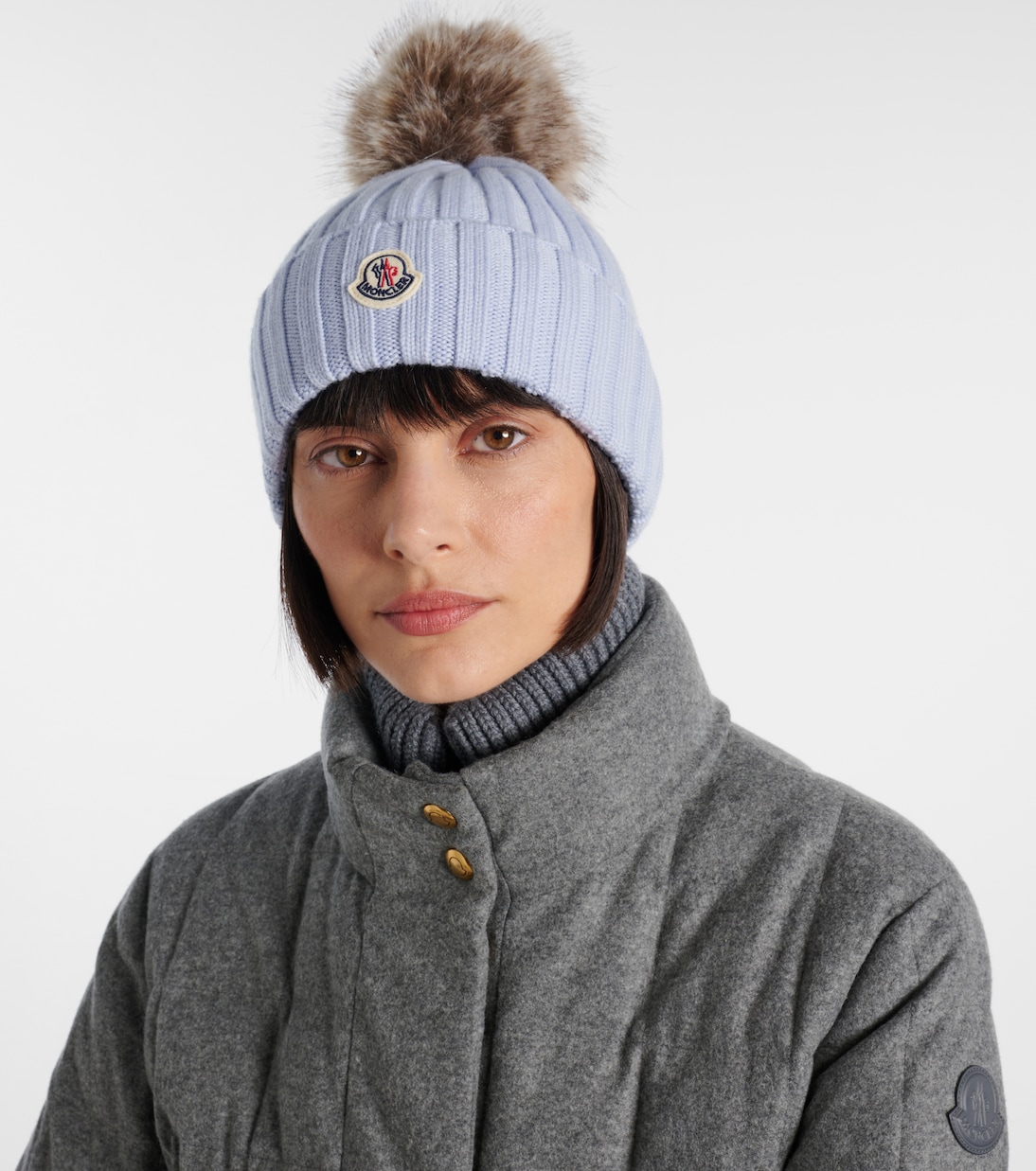Ribbed-knit virgin wool beanie  | Moncler