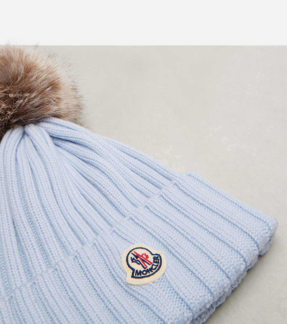 Ribbed-knit virgin wool beanie  | Moncler