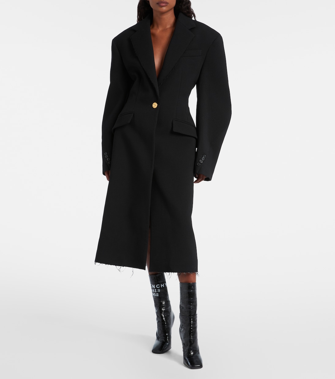 Sliced Square patent leather ankle boots | Givenchy