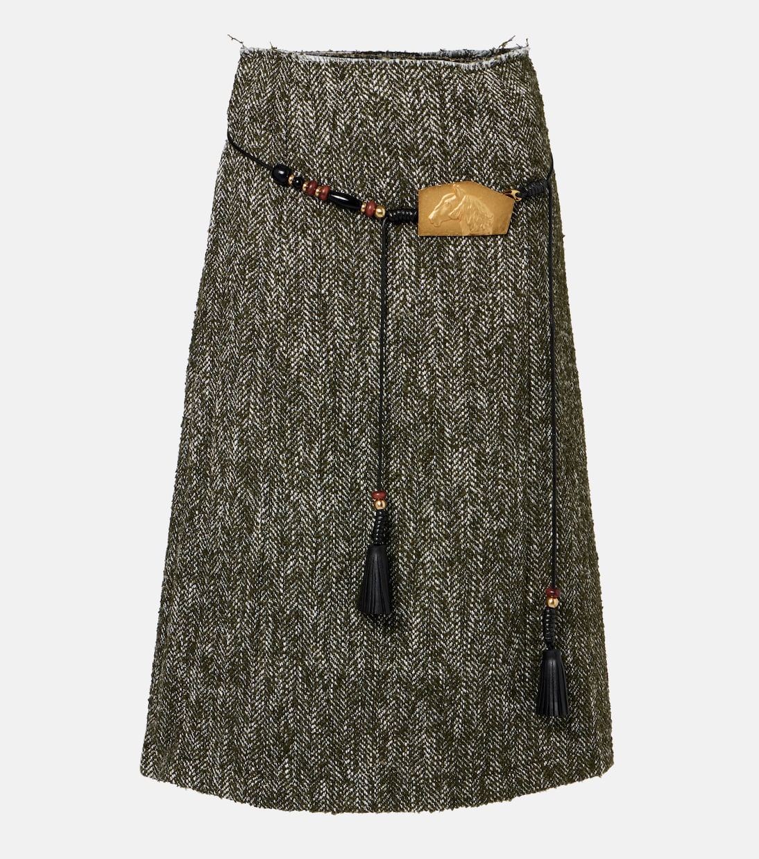 Herringbone midi skirt | Xu Zhi