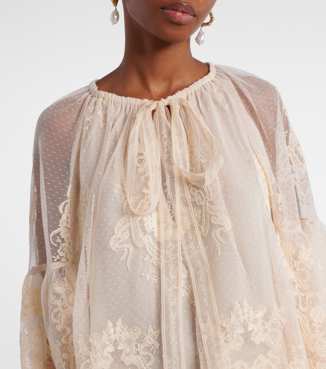 Schluppenbluse Hypnotic aus Spitze | Zimmermann