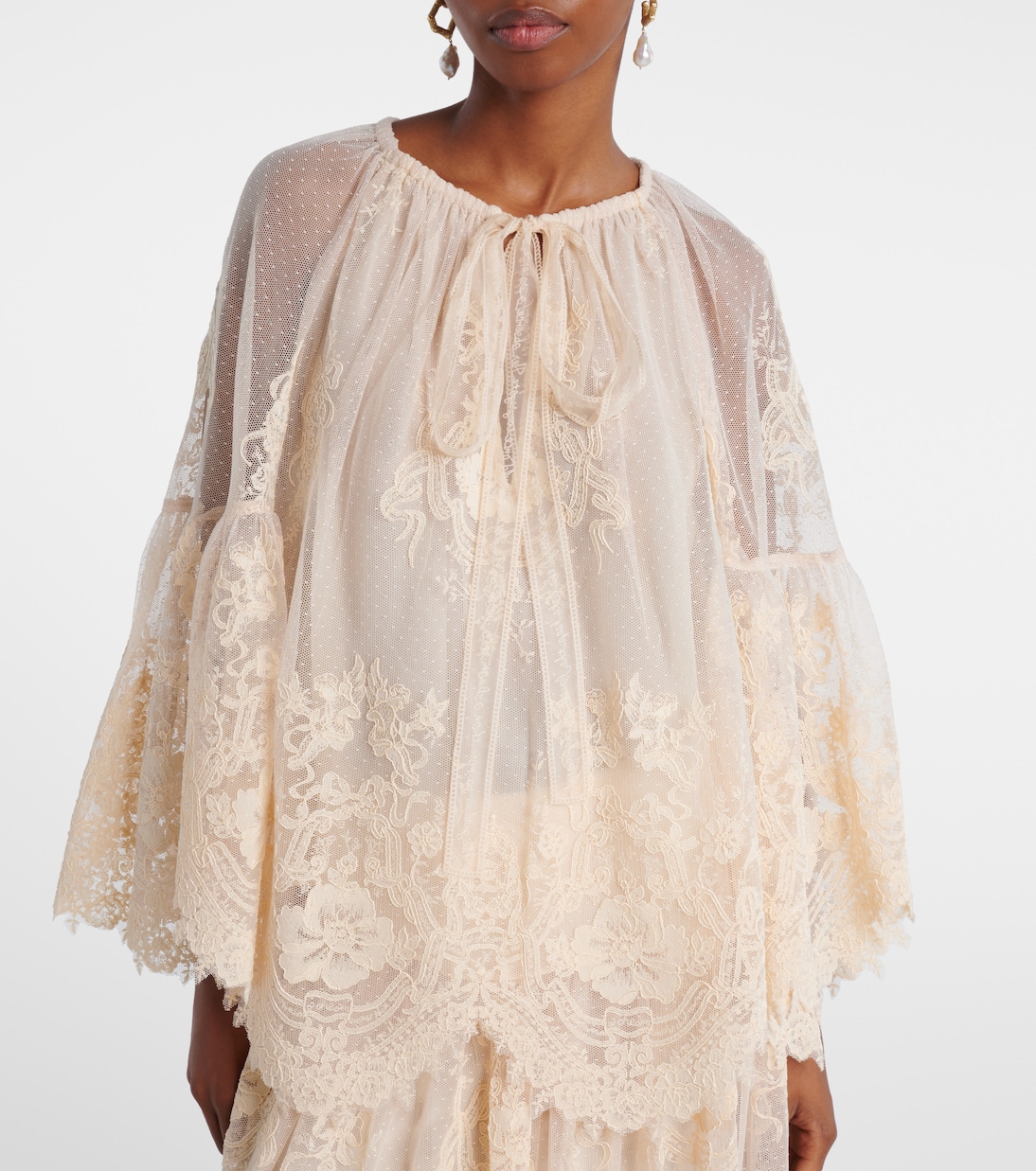 Schluppenbluse Hypnotic aus Spitze | Zimmermann