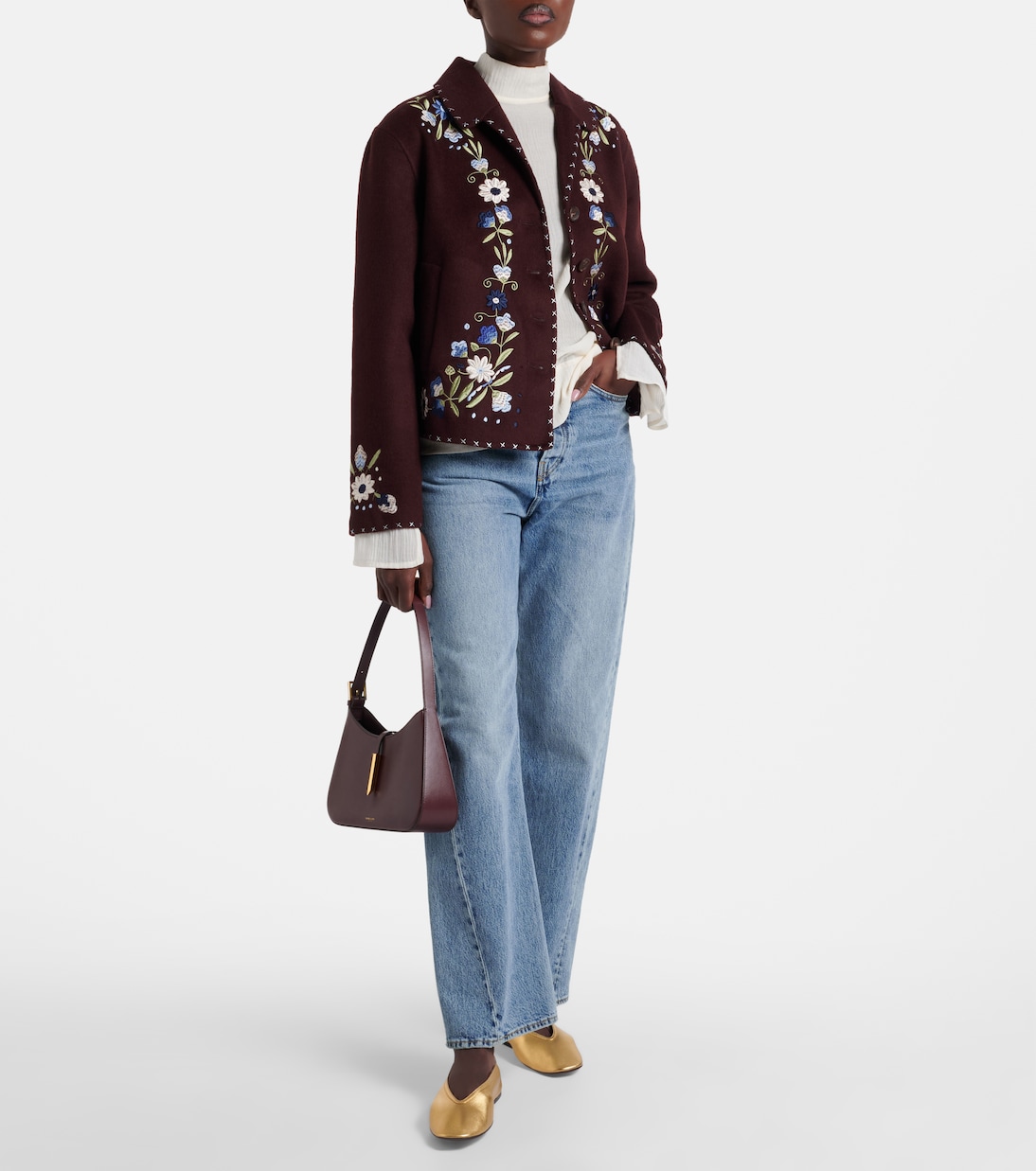 Veste Jude brodée en laine mélangée | Rixo