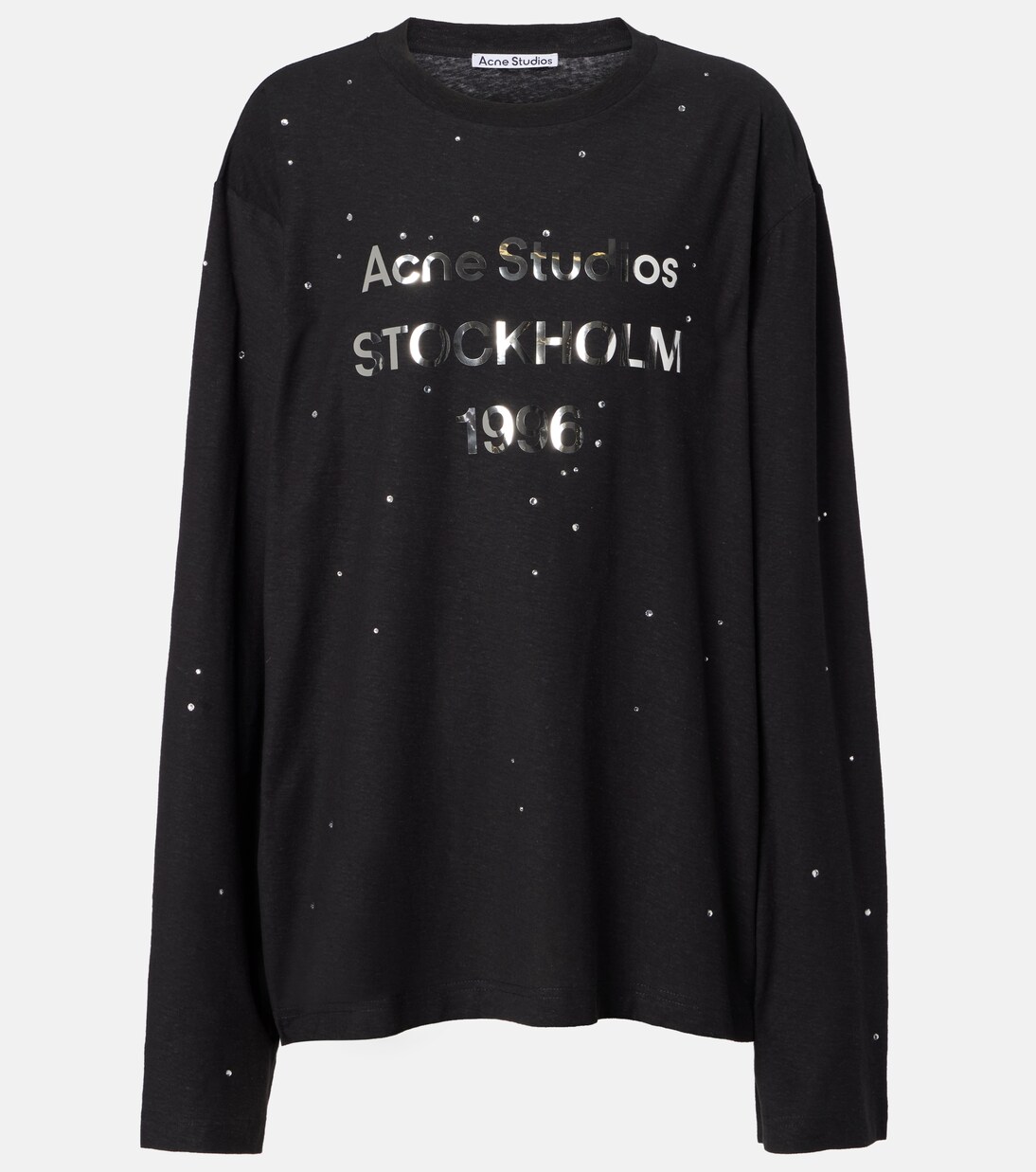 Embellished logo cotton and hemp jersey T-shirt | Acne Studios