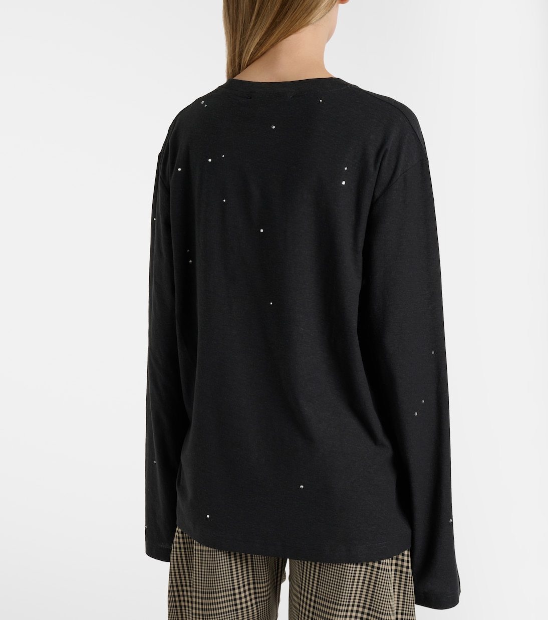 Embellished logo cotton and hemp jersey T-shirt | Acne Studios