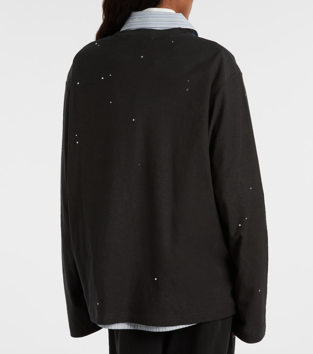 Longsleeve aus Jersey mit Kristallen | Acne Studios