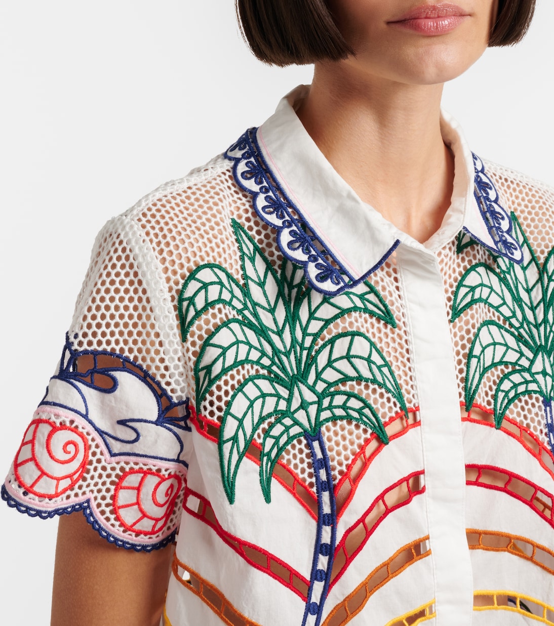 Broderie anglaise cotton shirt | Farm Rio
