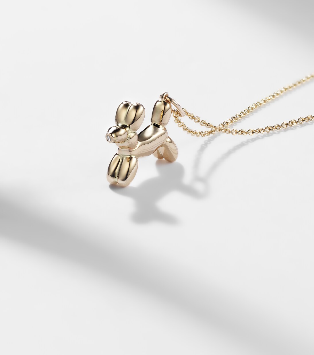 14kt gold charm necklace with diamond | Sydney Evan