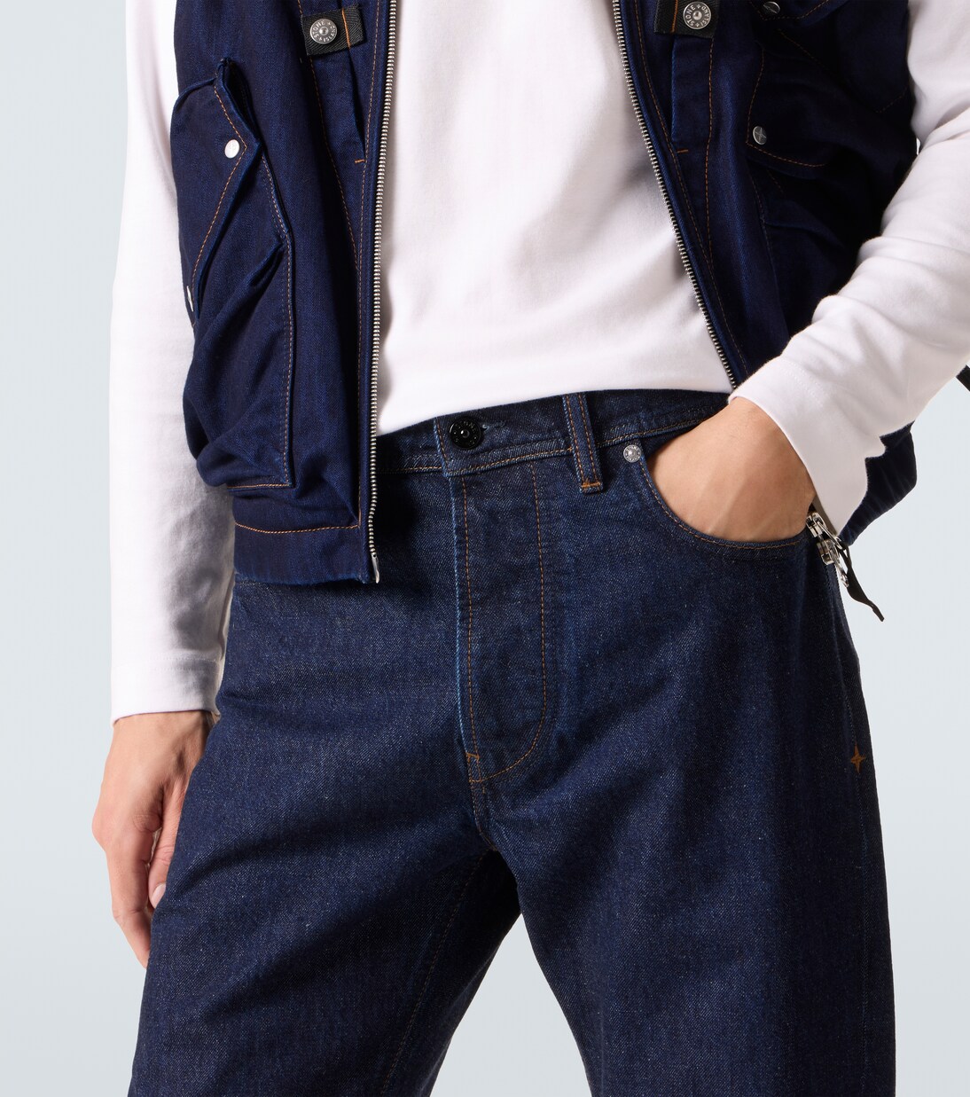 Jean droit à taille mi-haute | Stone Island