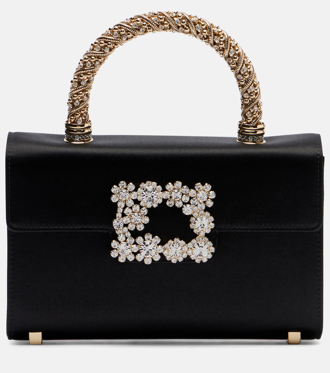 Jewel Efflorescence Mini satin top-handle bag | Roger Vivier