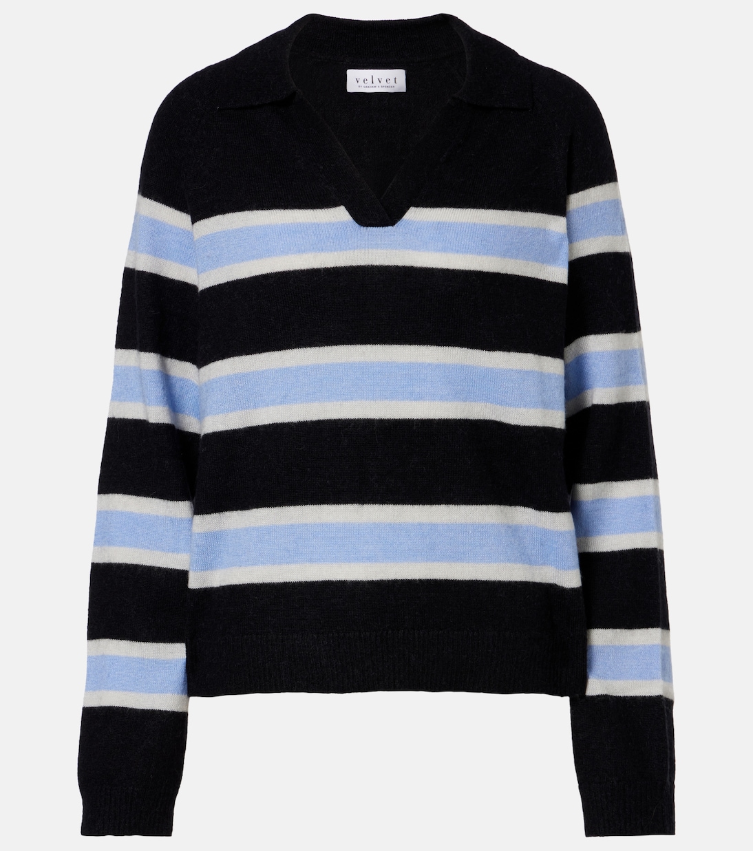 Everlake striped polo sweater | Velvet