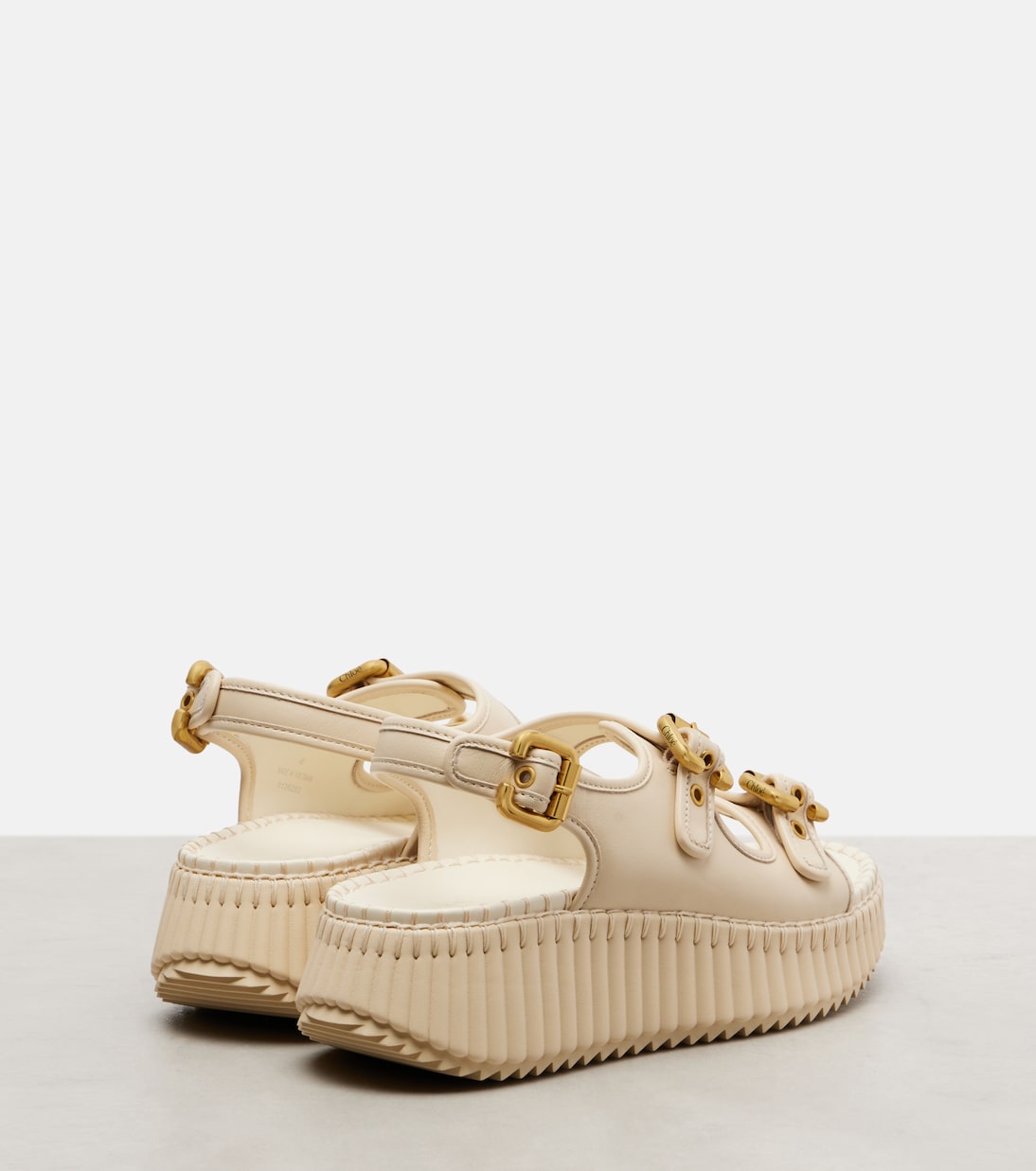 Nama leather platform sandals | Chloé