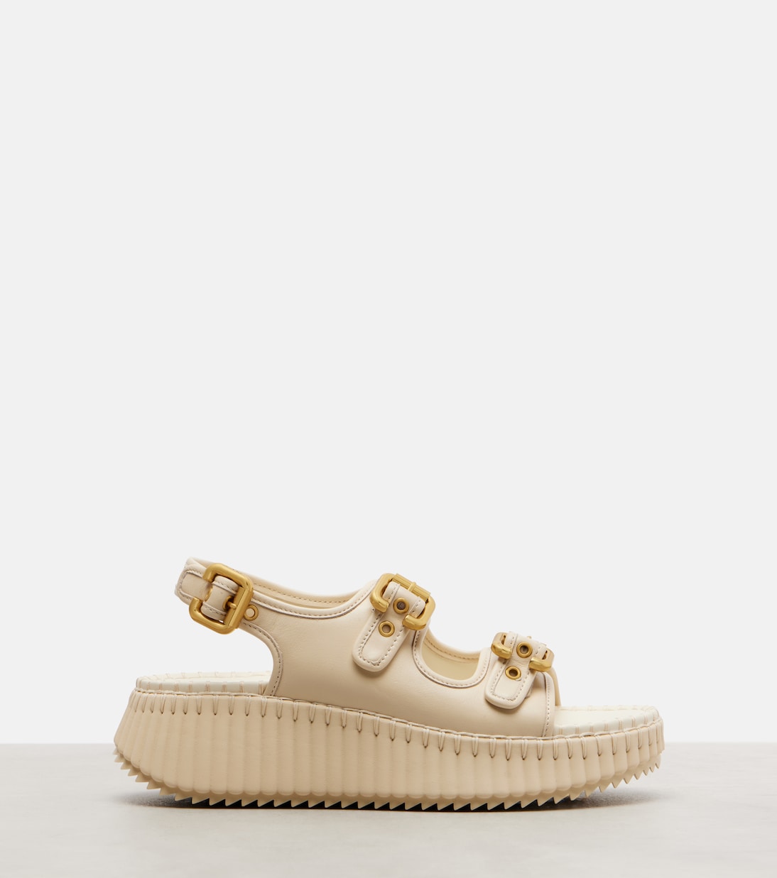 Nama leather platform sandals | Chloé