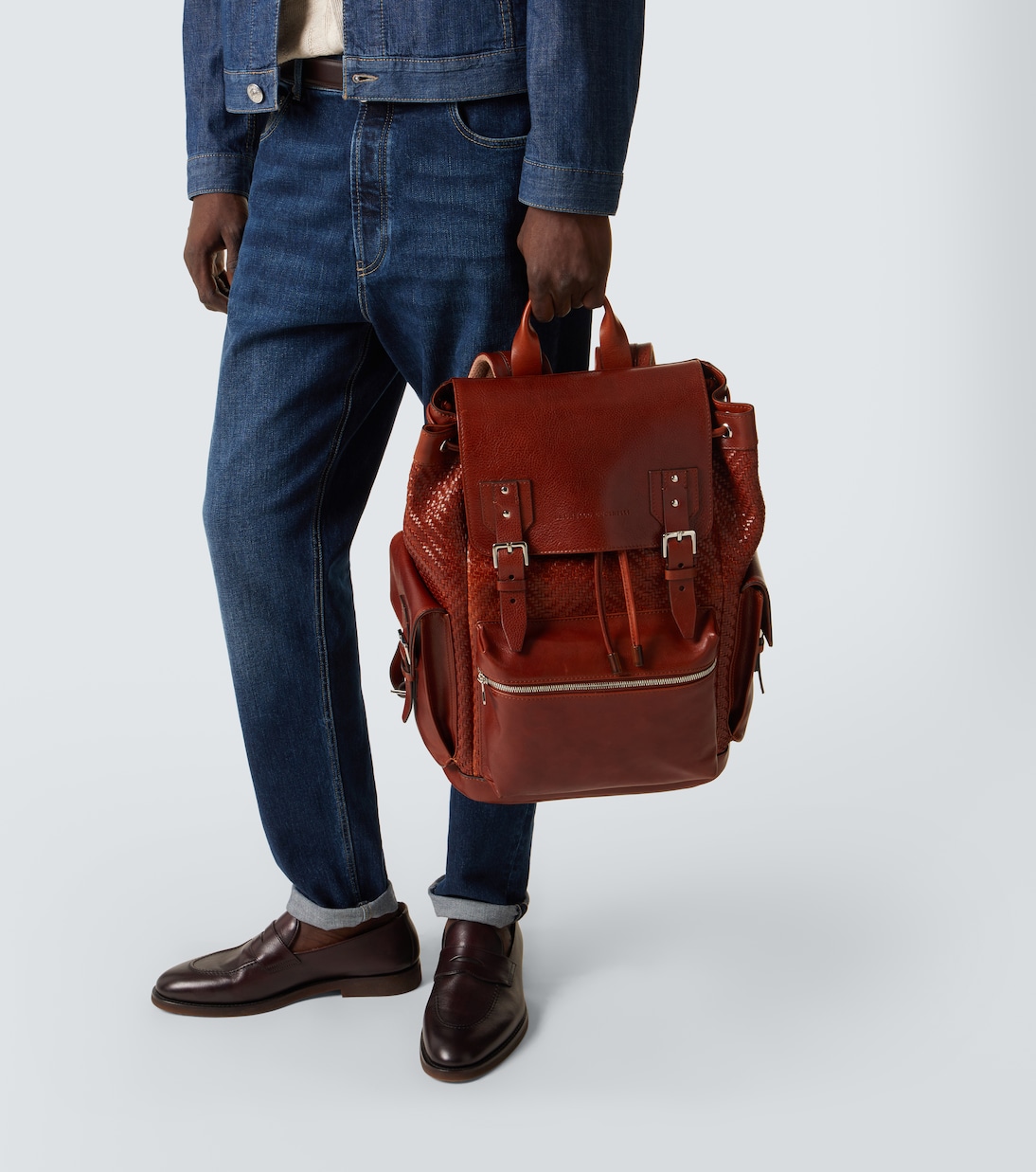 City leather backpack | Brunello Cucinelli
