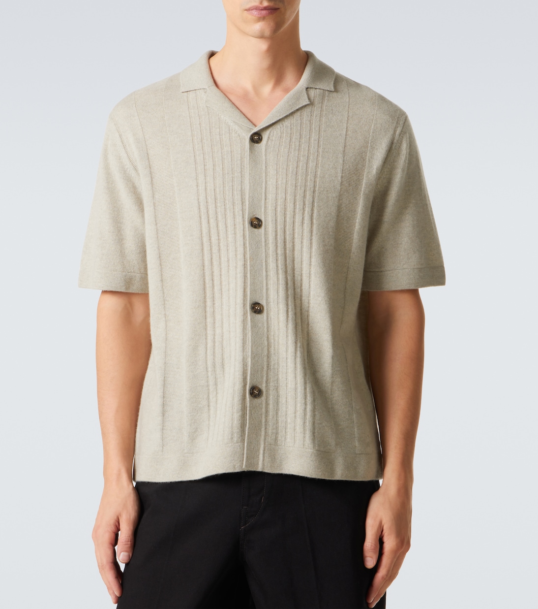 Gerone knitted cashmere polo shirt | Le Kasha